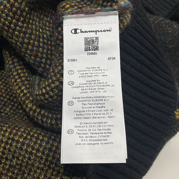 Champion Index + Archives Retro Sweater Large Geometric Mohair Wool Alpaca Italy - Picture 9 of 11